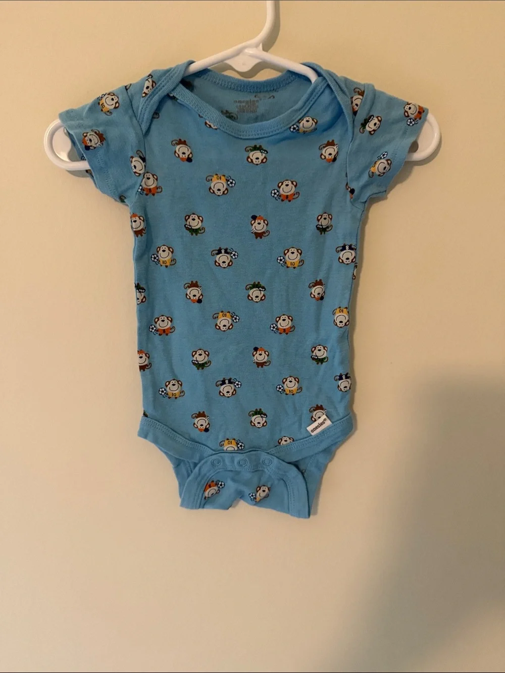 Baby Onesie Bundle - Neutral Tan & Blue Prints